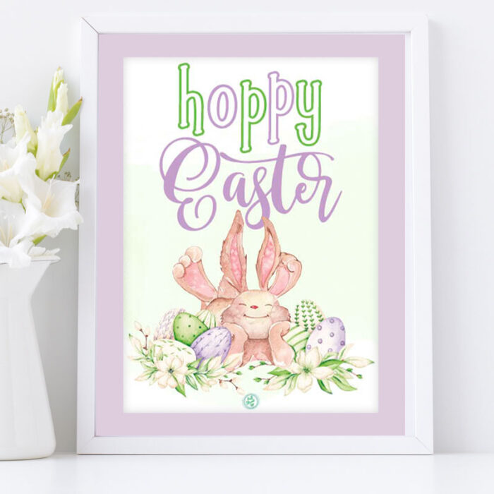 Happy Easter with a fun free printable from HallStirredUp.com