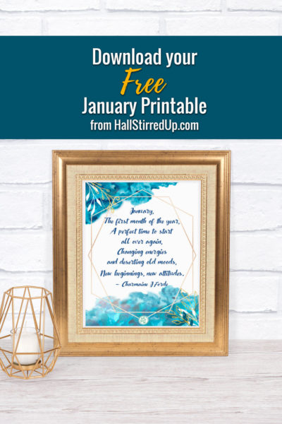 Download my January Quote Printable!