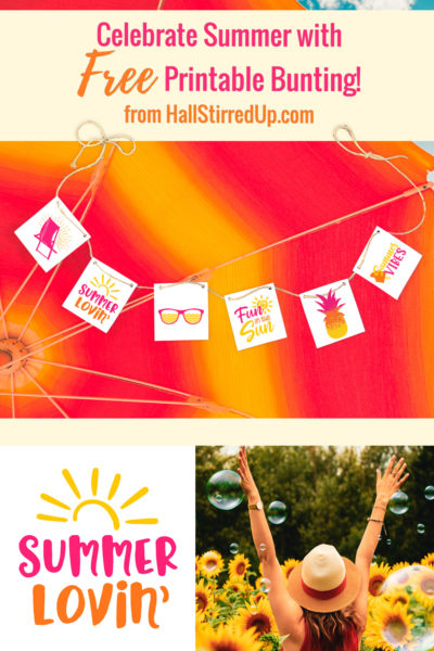 Celebrate Summer with a fun bunting printable!