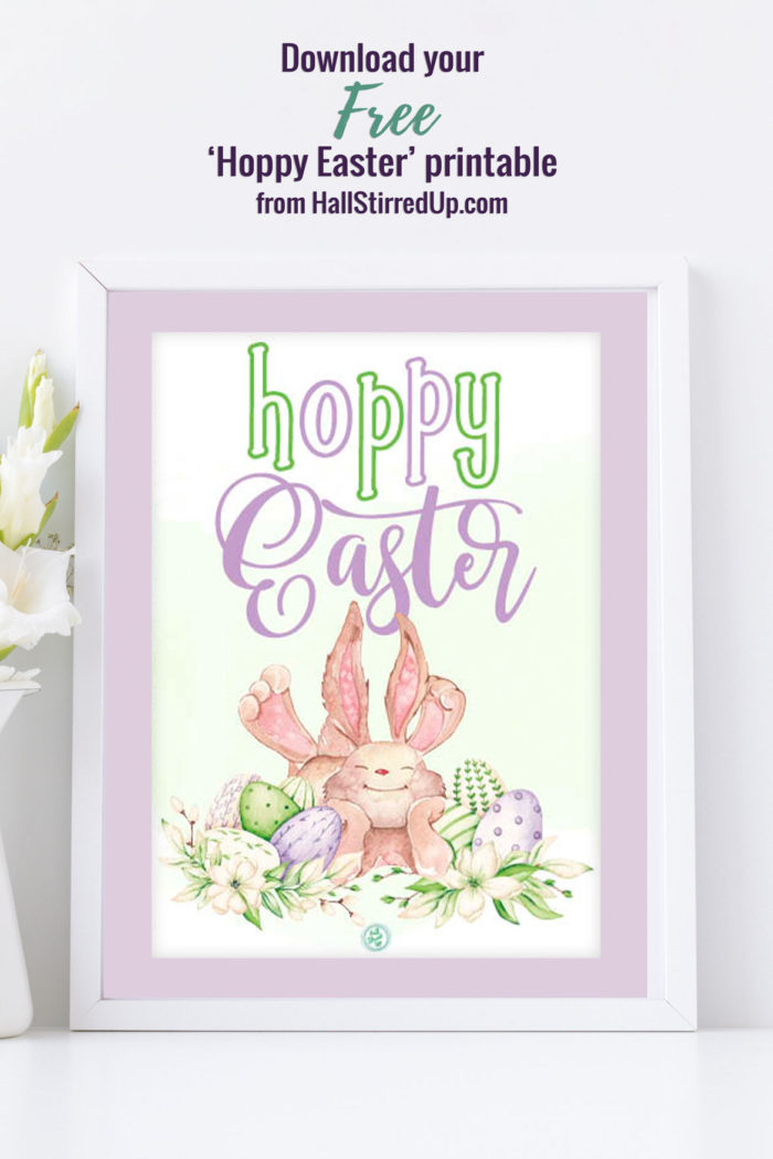 Have a Hoppy Easter with a fun free printable! - Hall Stirred Up