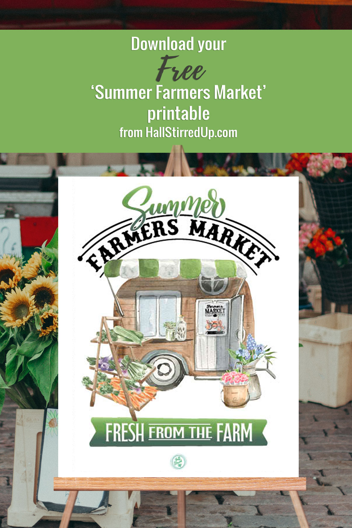 Download a free Summer Farmer's Market printable