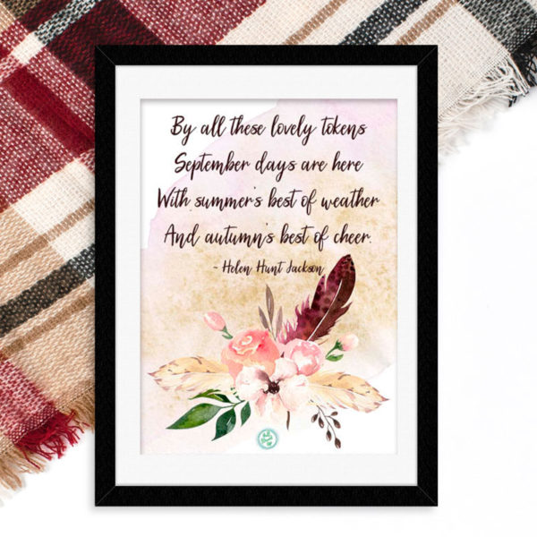 It's time for a new September Days quote printable