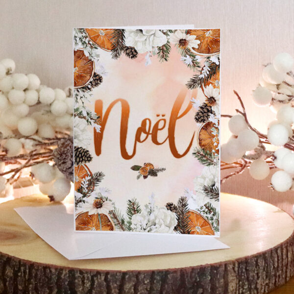 Send Christmas greetings with a pretty Noel greeting card