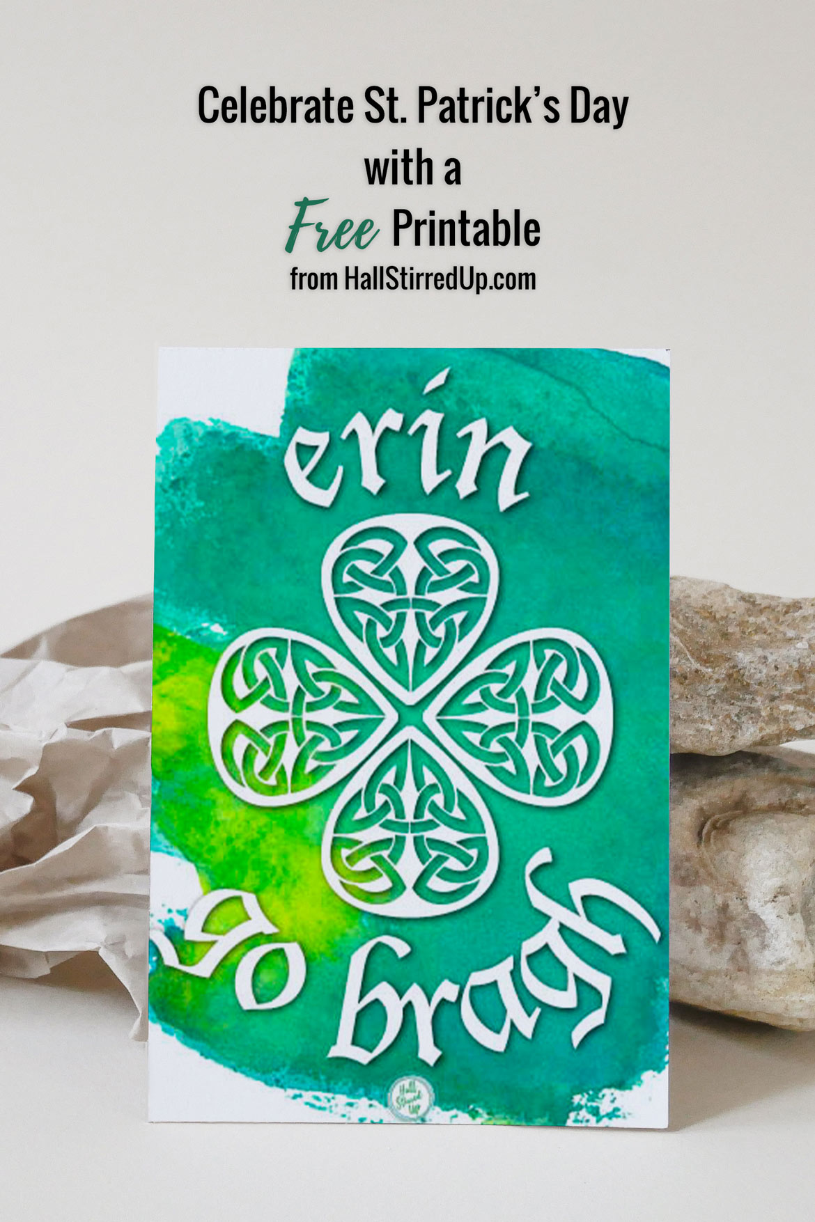 Happy St. Patrick's Day with a fun, free printable