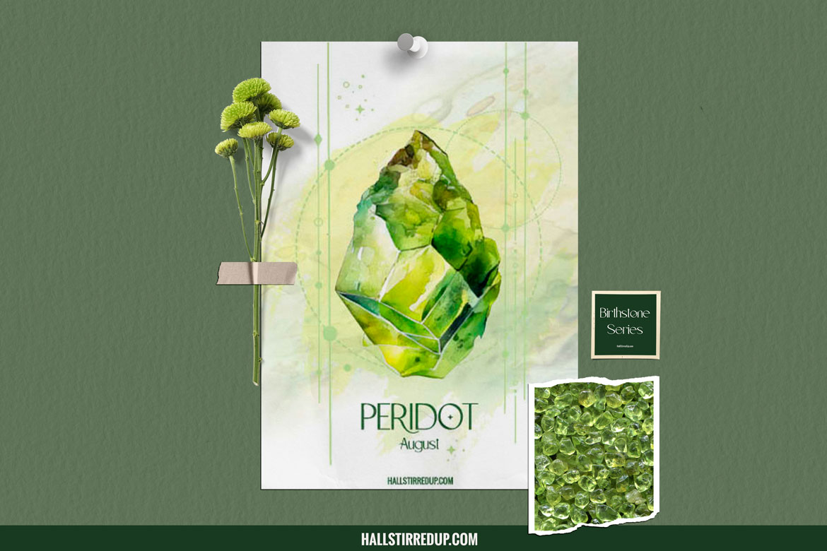 Pretty Peridot is the birthstone for August – with free printable