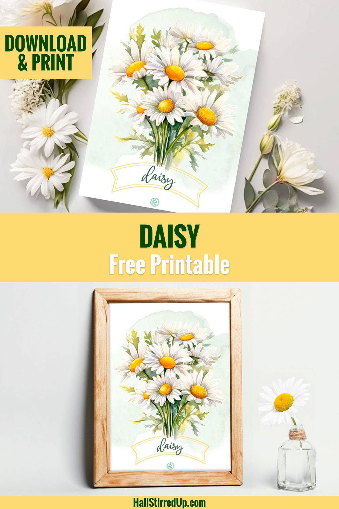 I love daisies Includes free printable