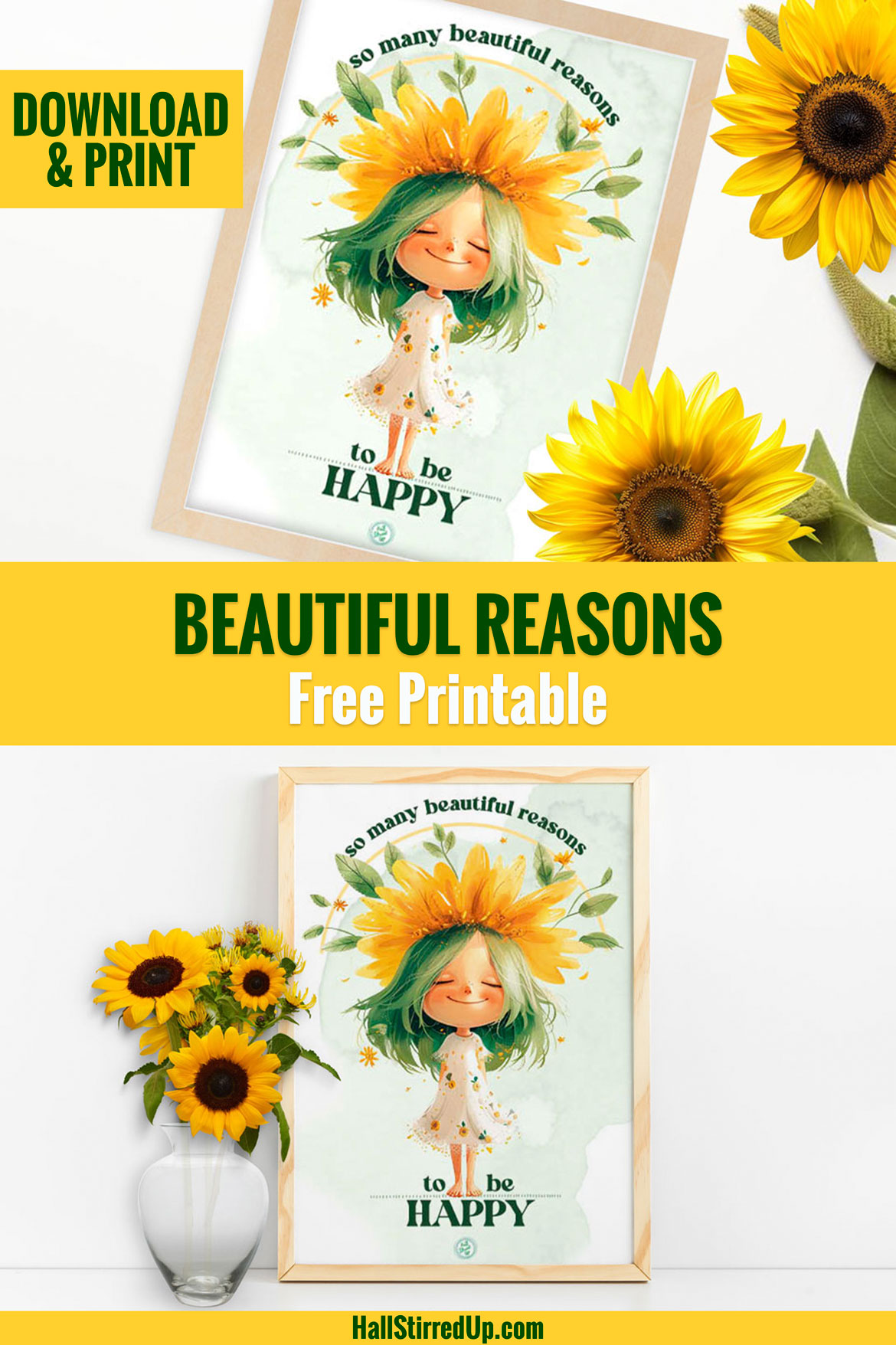 So many beautiful reasons Free Flower Child printable