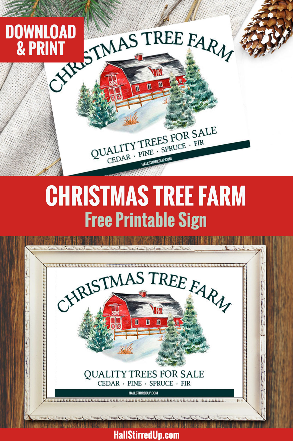 Celebrate the Holidays with a free Christmas Tree Farm printable