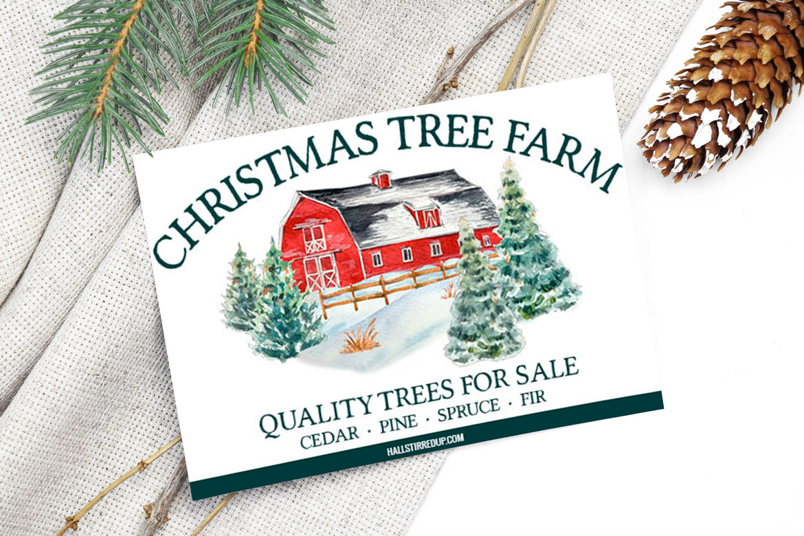 Celebrate the Holidays with a free ‘Christmas Tree Farm’ printable!