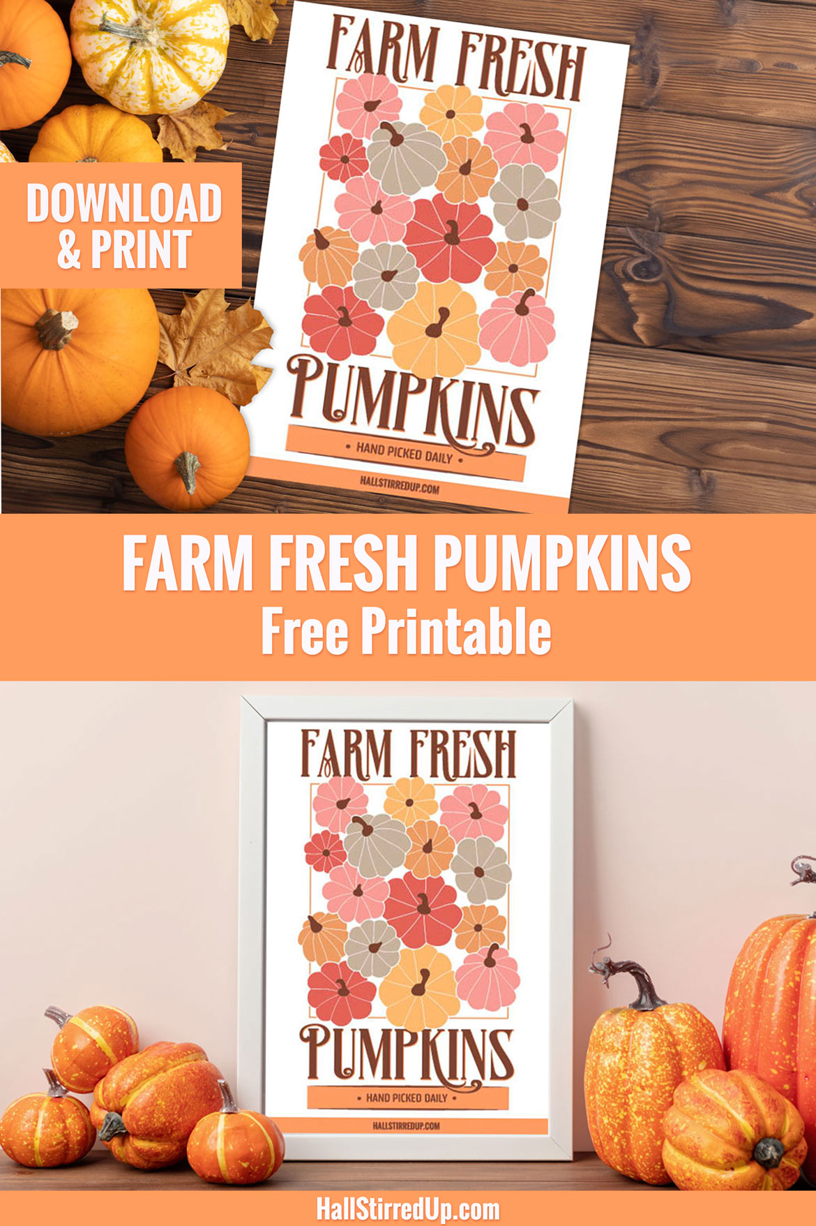 Farm fresh pumpkins Download your free printable sign