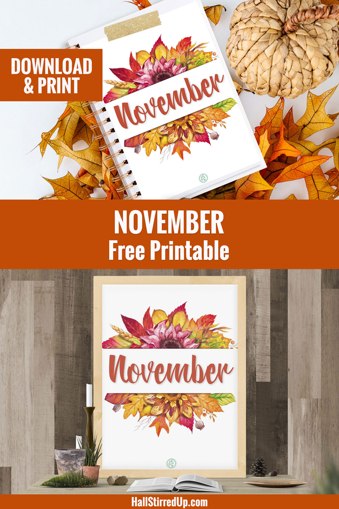 November is here ~ free printable and a bonus