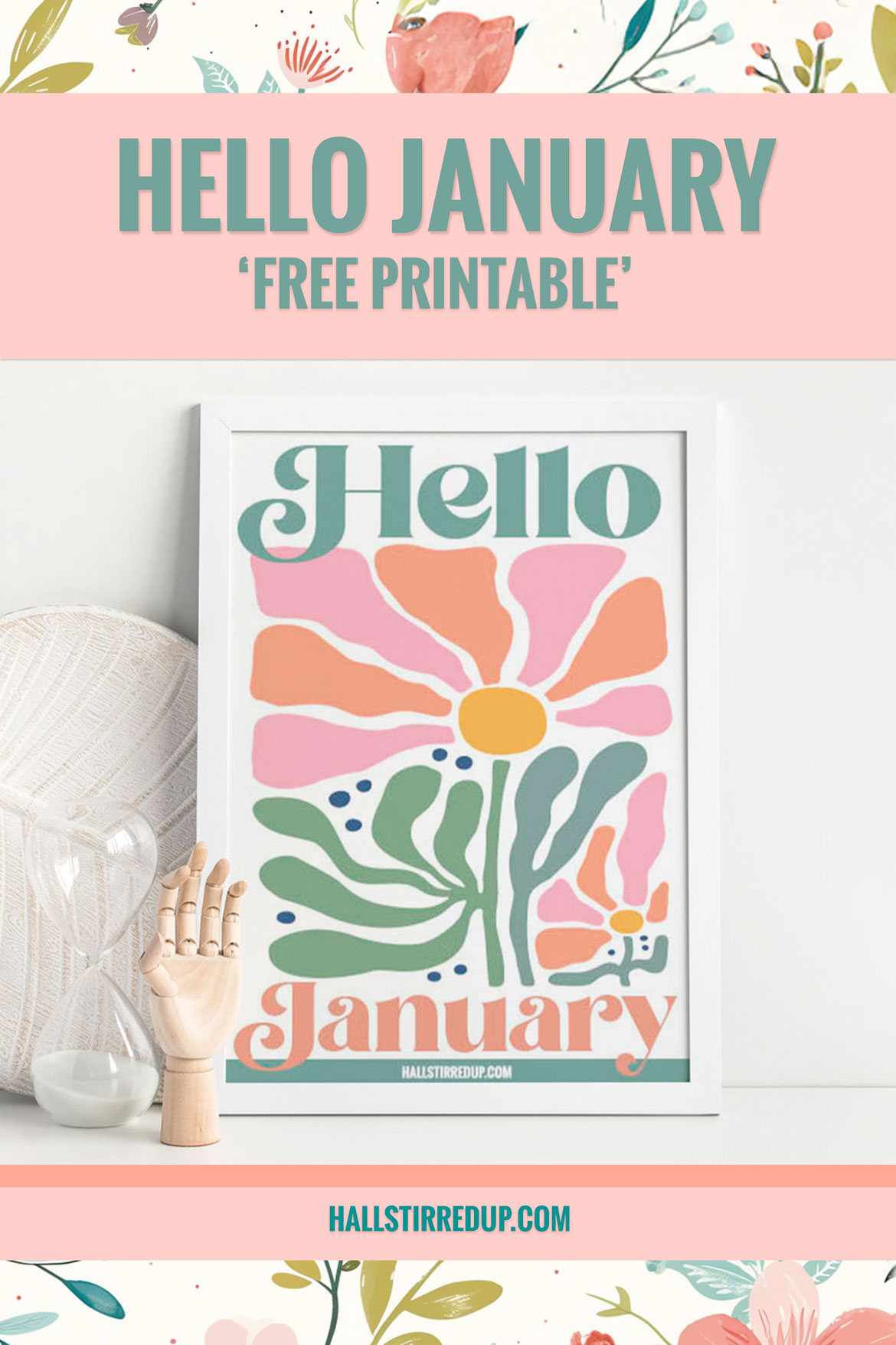 Say Hello to January with a free printable