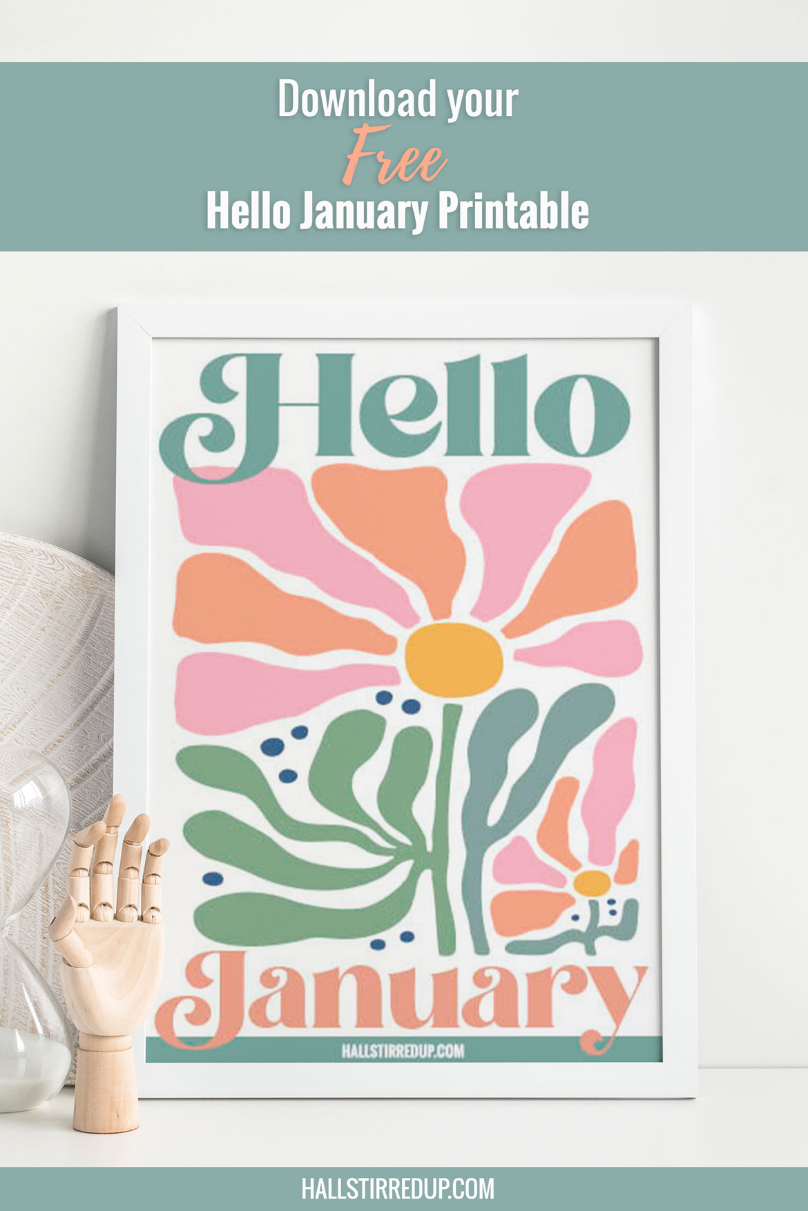 Say Hello to January with a free printable